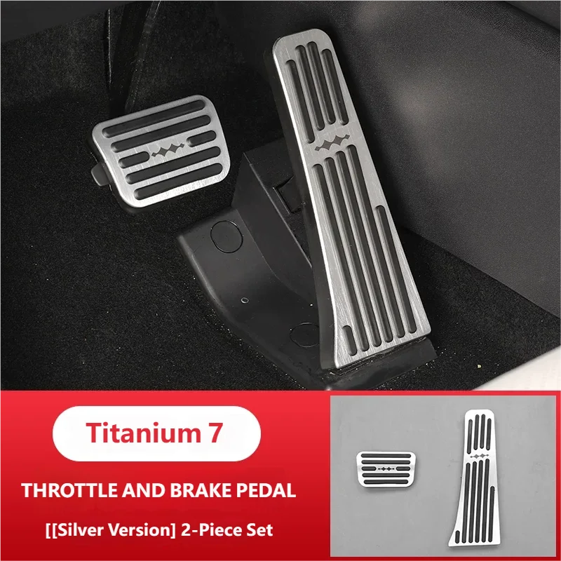 Pedal Aluminum For BYD Leopard 7 Titanium 7 2025 2026 Car Foot Pedals Accelerator Brake Pedal Rest Pedal Interior Accessories