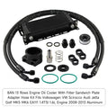 Aluminum 8AN 13 Rows Oil Cooler  Kit Fits Volkswagen VW Scirocco Audi Jetta Golf MK5 MK6 EA111 1.4TSI 1.6L Engine 2008-2013