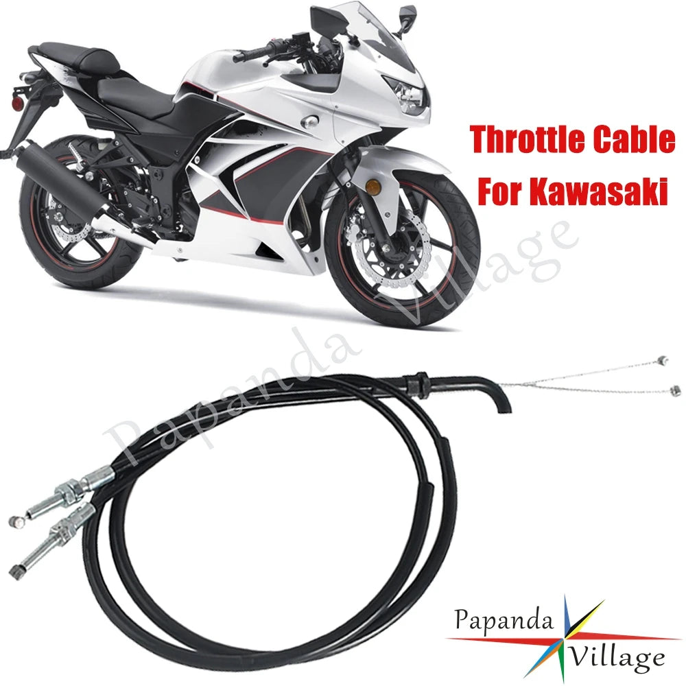 755mm Accelerator Line For Kawasaki EX250J EX250F EX250E Ninja 250R 08-12 Motorcycle Cable Throttle Control Wires Fueling Cables