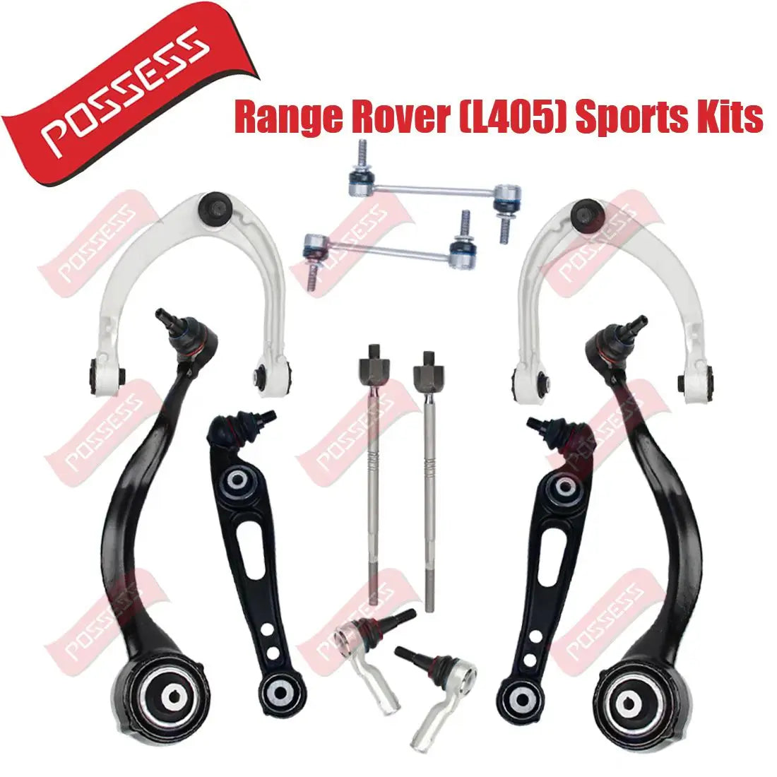 12 Pieces Front Axle Suspension Control Arm Stabilizer Link Tie Rod End Kits For Land Rover Range Rover L405 L494 2012-/