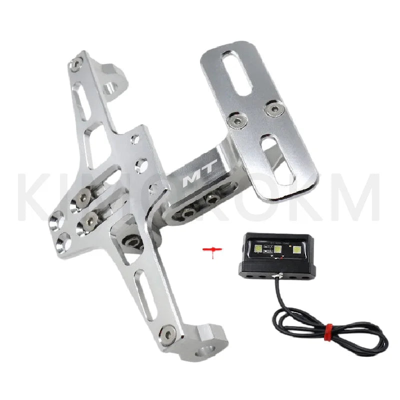 Motorbike Adjustable Durable Led Number MT Plate Holder Turn Signal Lights Universal Number Plate Holder For Yamaha MT 07 09 10