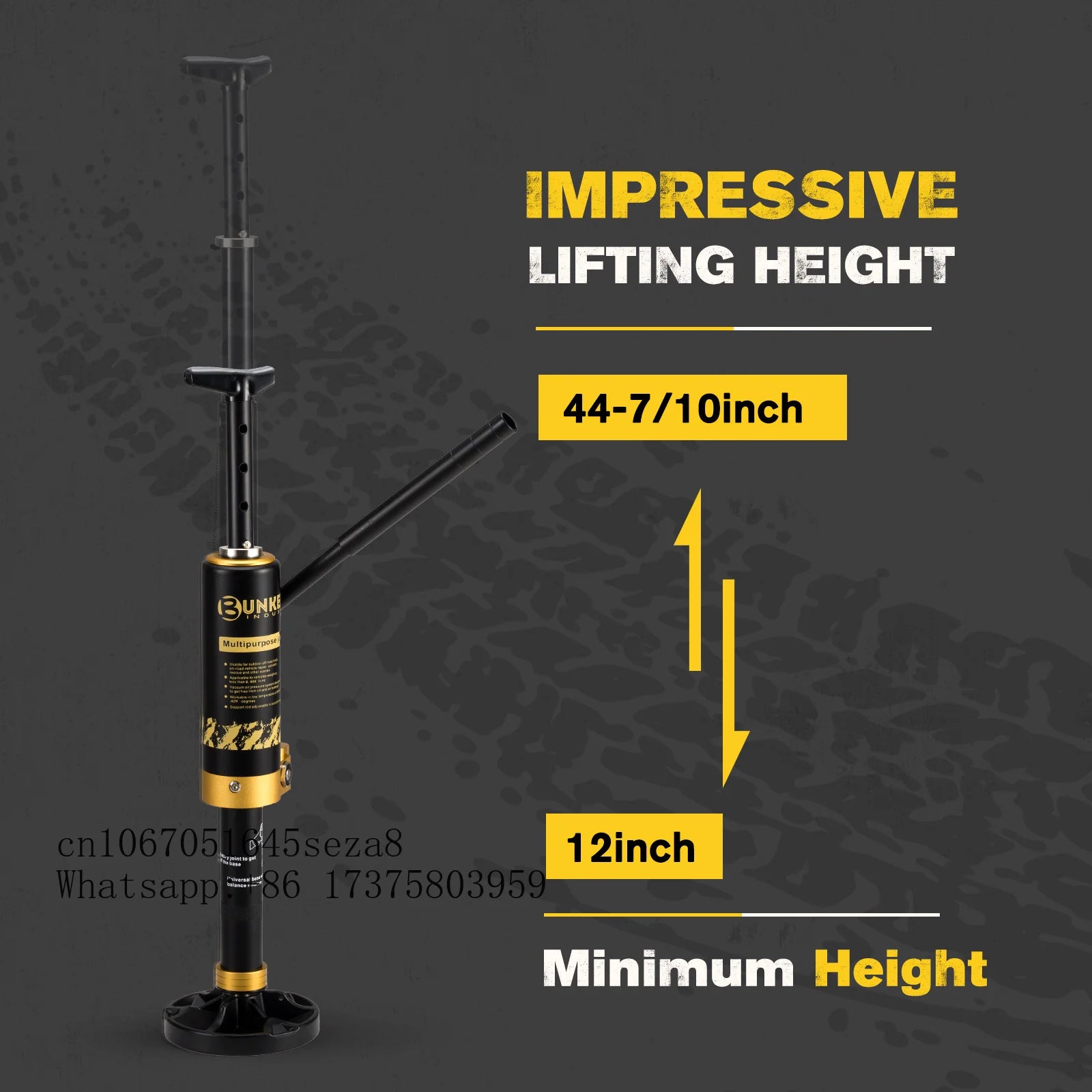Shengyu INDUST Heavy Duty 19400lbs Portable Hydraulic Recovery Jack for Off-Road Vehicles 4x4 Truck Emergency Rescue Tool