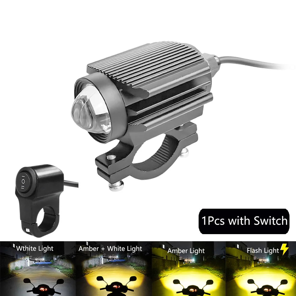 Additional LED Fog Lights Motorcycle Headlights For YAMAHA TENERE 700 MT10 DRAG STAR 400 BANSHEE FJR 1300 YZ250F VSTAR