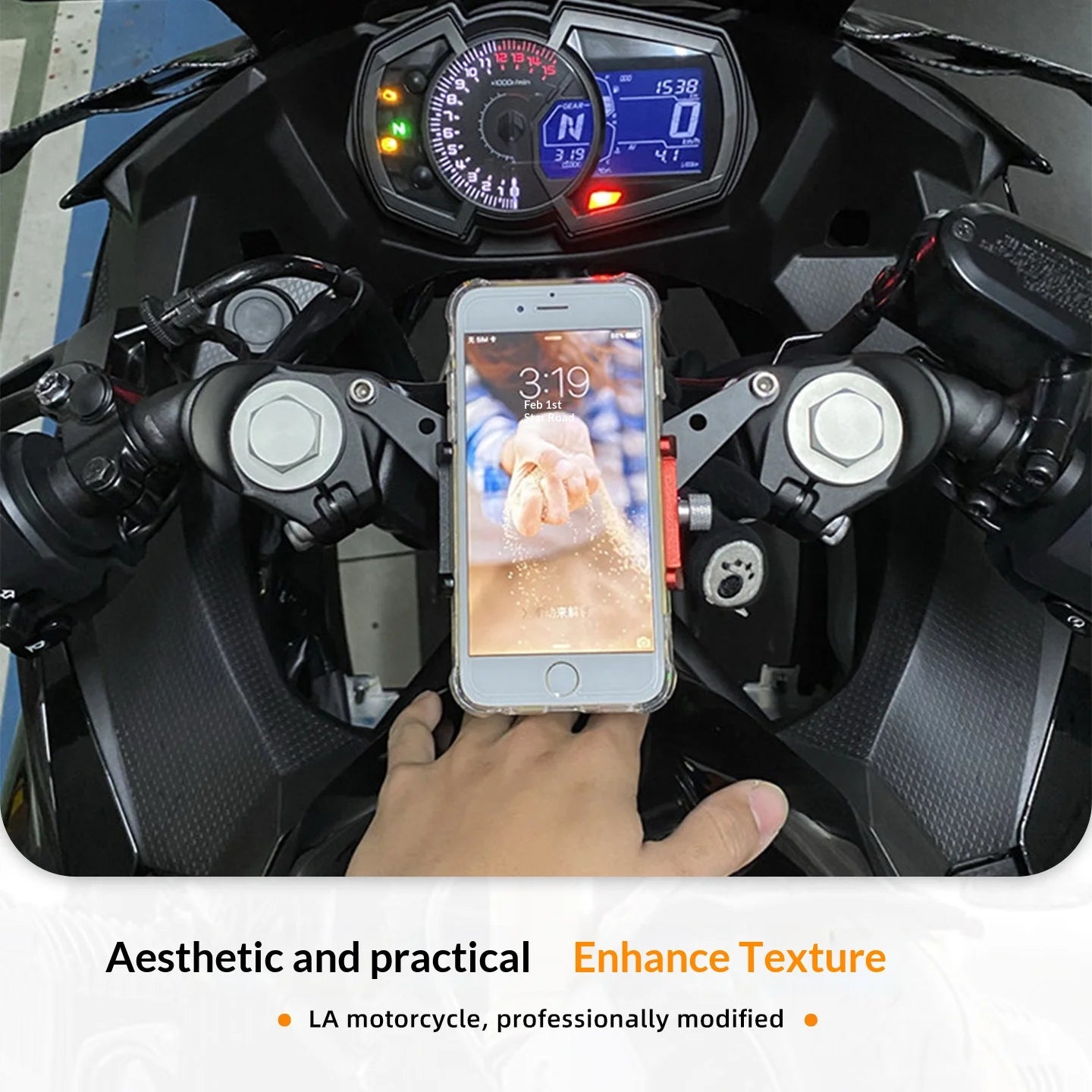 【Premium】For Kawasaki Ninja 400 Z400 motorcycle modified aluminum alloy phone holder and sports camera mount NINJA