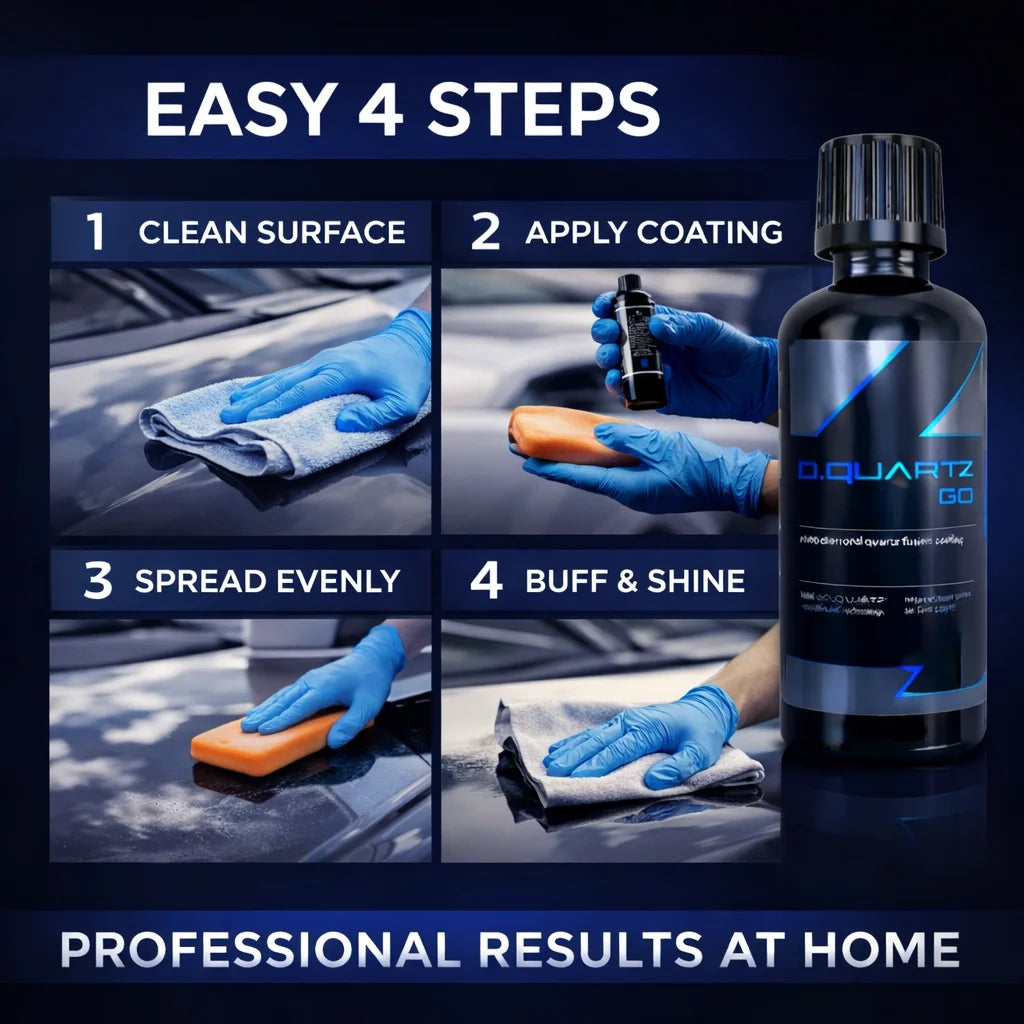 CAR  DQUARTZ GO 50ml Kit Nano Diamon Fusion Ceramic Coating for Car Care Enhanced Protection Gloss Increase Surface Hardness