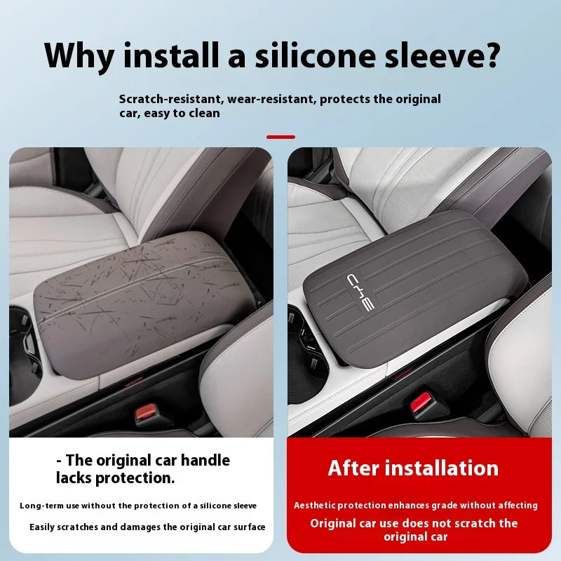 Fit For BYD Song Plus Seal U Sealion 6 Central Control Armrest Box Cover Silicone Handrest Box Pad Protection Cover