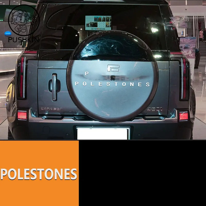 For BAIC JISHI ROX 01 polestone 01 Car Front Hood 3D metal Sticker Auto Logo Letter Patch black silver with 3M Tape