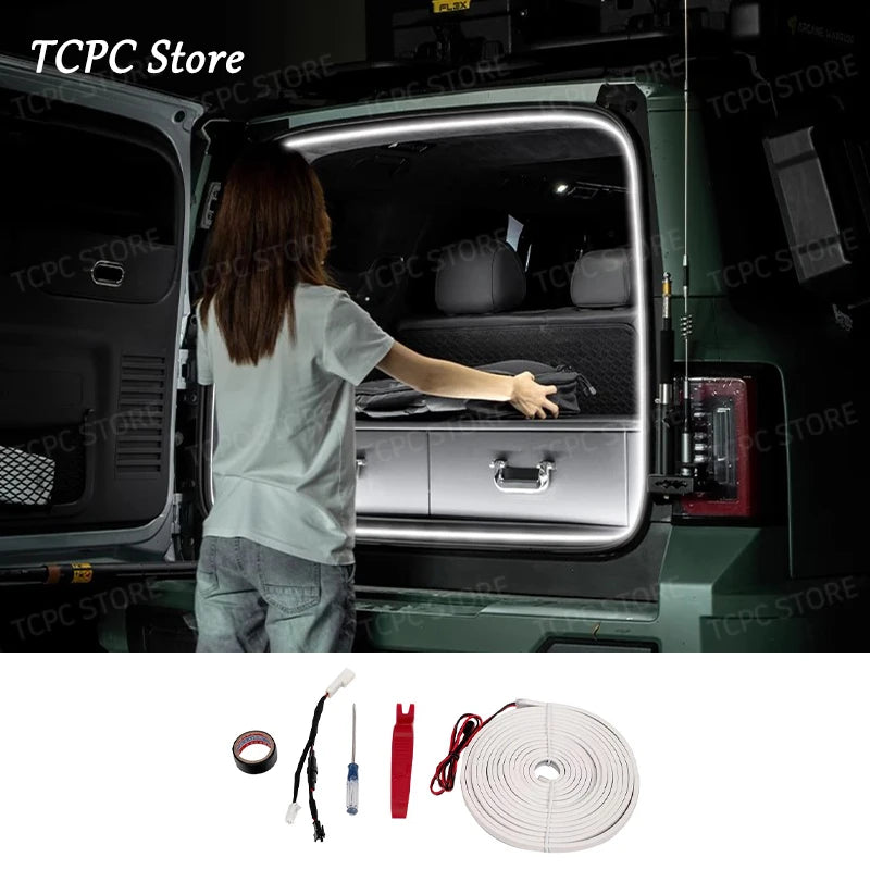 For BYD Formula Leopard 5 8 Denza B5 LED Rear Trunk Brighten LED Strip Modified Lighting Waterproof Light Car Atmosphere Lamp ﻿