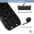 Heavy-Duty Off-Road Traction Boards with Jack Base and Storage Bag - Recovery Boards Perfect for Sand Mud and Snow 2pcs