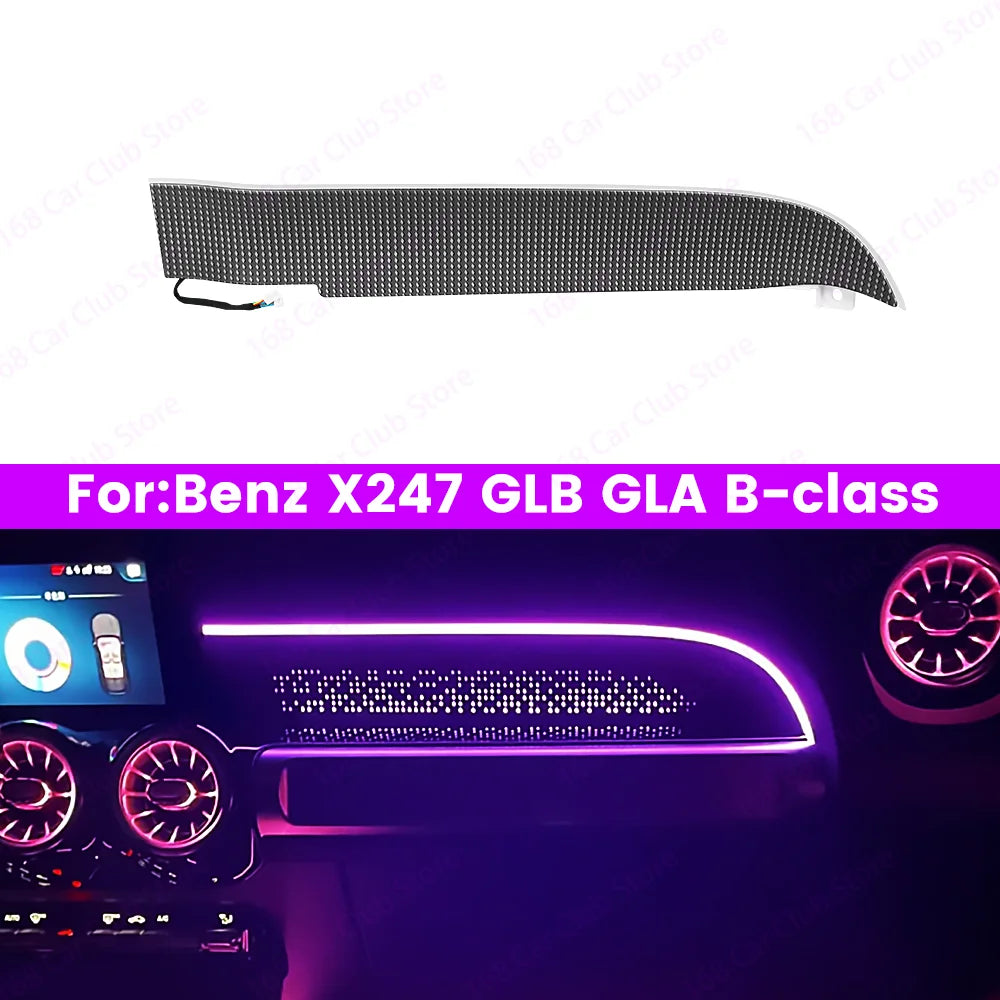 64 Colors Front Passenger Starlight Panel For Mercedes Benz GLB W247 X247 Car B-Class Central Control Panel LED Ambient Light