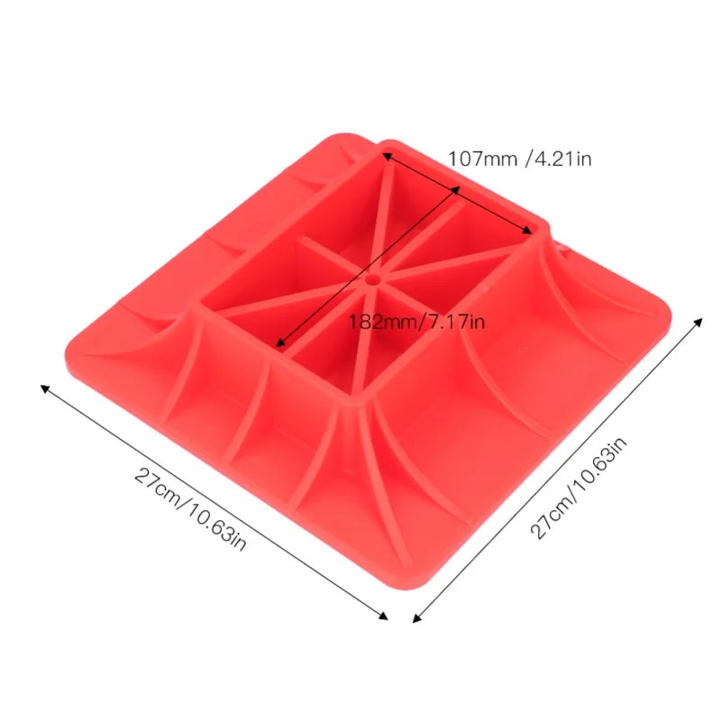 Heavy Duty Lift Jack Off Road Base Red Nylon Anti Fracture Support Board For Sand Mud Grass Soft Ground