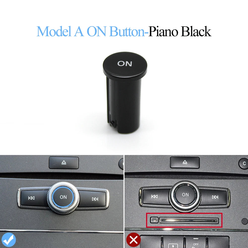 Front Center Console Radio CD Player Button Knob ON Button Switch Cap For Mercedes Benz W204 X204 W212 W207 W218 W166 W156 W176