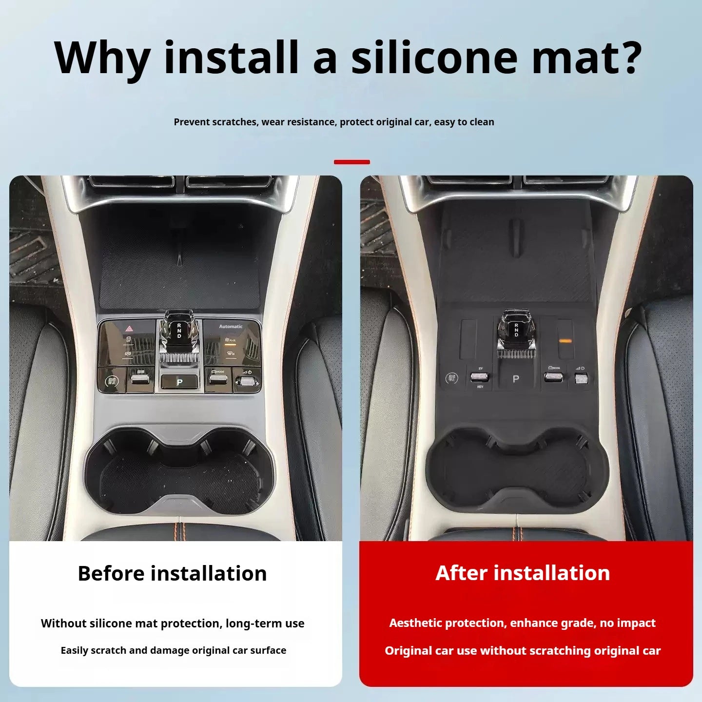 For BYD Song Plus DM-i 2023-2025 Car Central Control Gear Pad Silicone All Inclusive Central Control Button Protection Cover