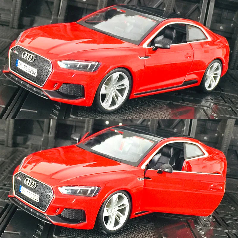 Bburago 1:24 simulation Audi RS5 Coupe alloy car model  doors can be opened suitable for collection and can be given as a gift