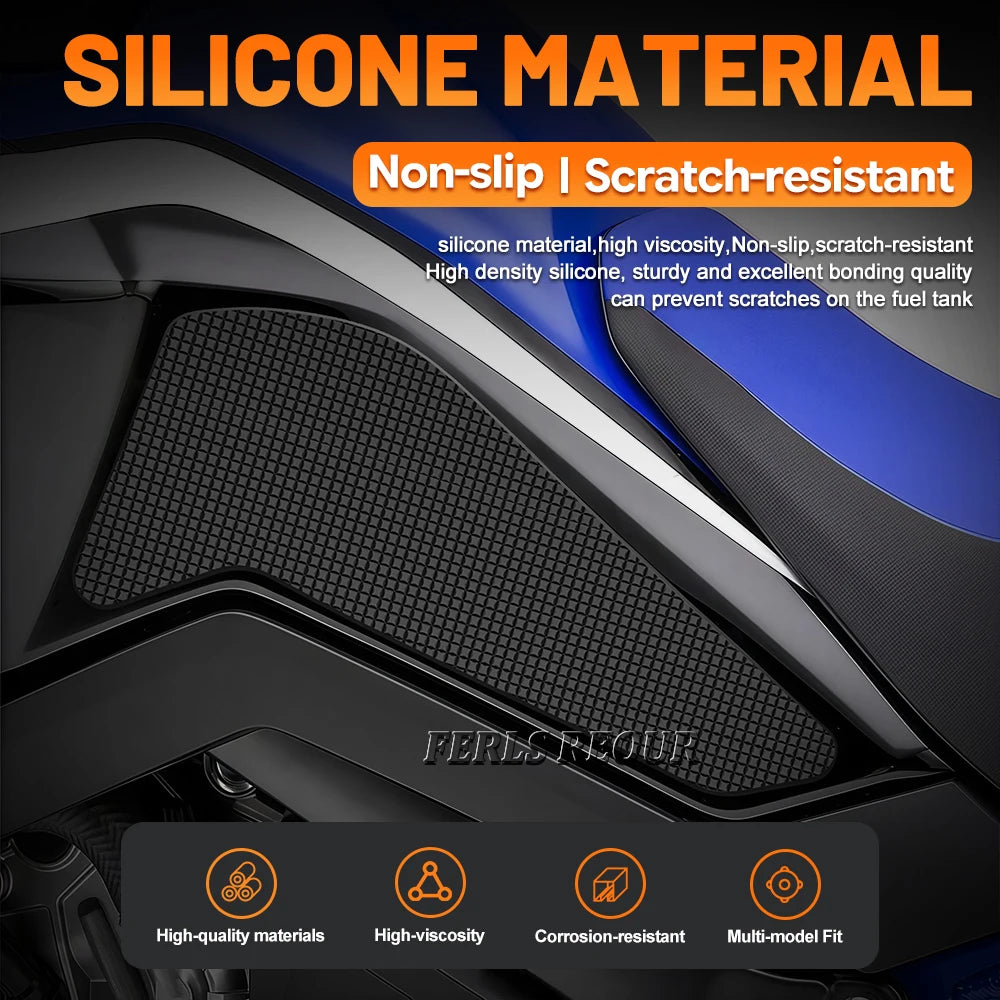 For HONDA AFRICA TWIN CRF1100 L 2020-20  Motorcycle Tank Pad Rubber Black Anti Slip Gas Fuel Tank Protector Sticker Anti Scratch