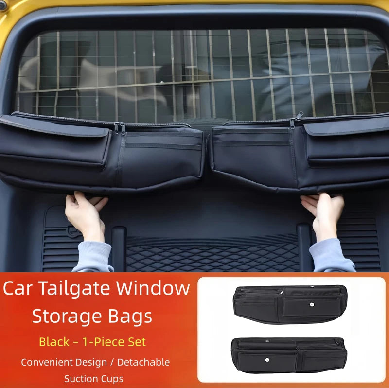 Car Tailgate Window Storage Bags Fit for BYD  Leopard 5 Leopard 8 Modified Car Rear Window Half-Height Storage Bag Upgrade Parts