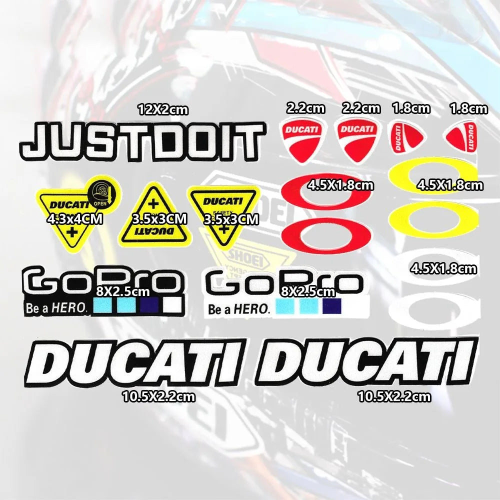 Motorcycle Sticker Helmet Body Reflective Decals Decoration Stickers For Ducati Monster Panigale 748 749 999 1098 1199 1299 1198