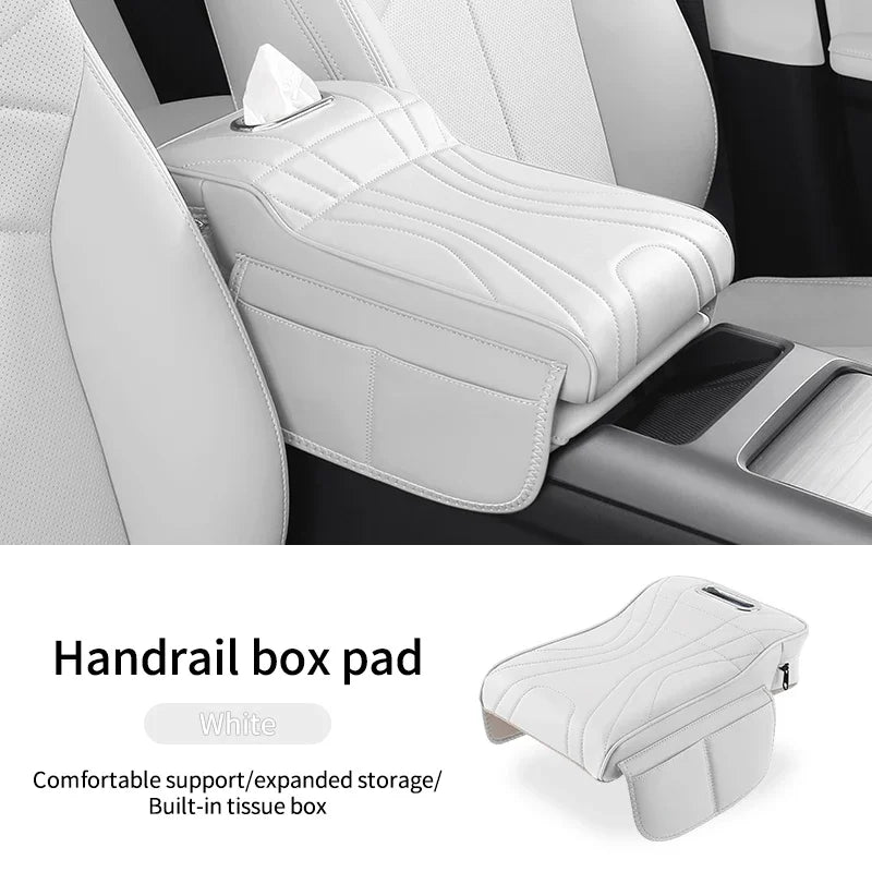 Center Thicken Armrest Box For Rox 01 Polestones 01 2023 2024 Protective Cover Height Pad Tissue Box Storage Car Armrest Pad
