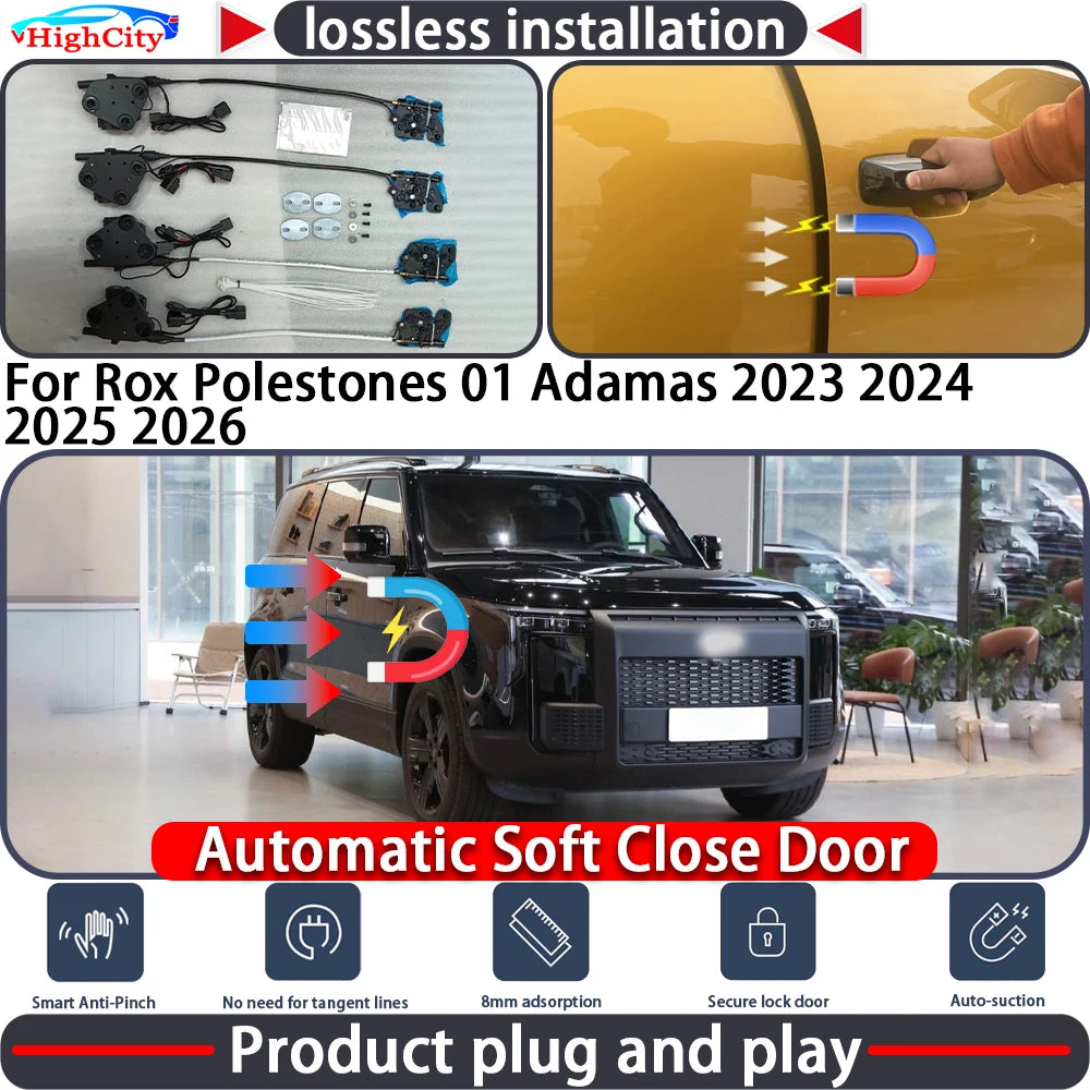 HighCity Electric Closing Door Lock Actuator for Rox Polestones 01 Adamas 2023 2024 2025 2026 Soft Close Power Latch System Auto