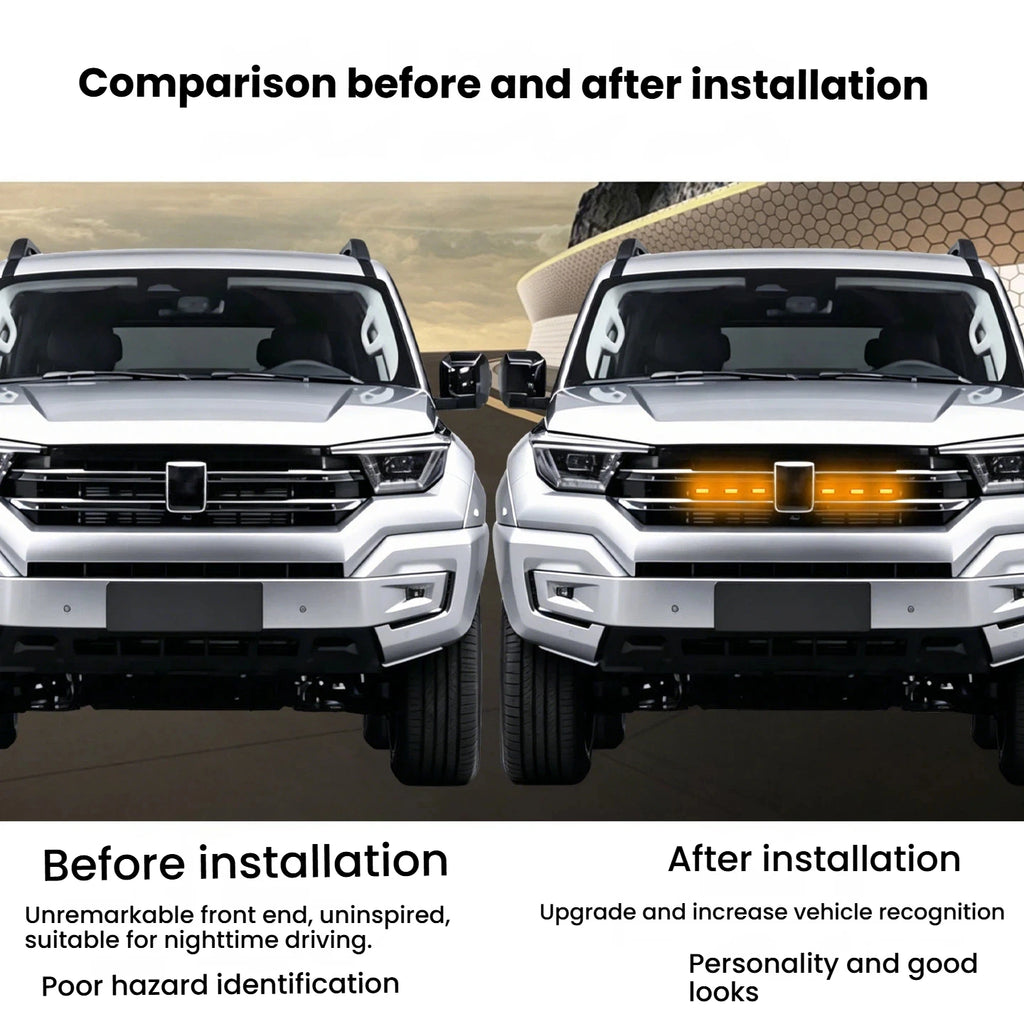 LED Front Grille Light FOR BYD LEOPARD 8 DENZA B8 Car Daytime Running Light Wheel Eyebrow Lamp For Pickup Offroad 12V