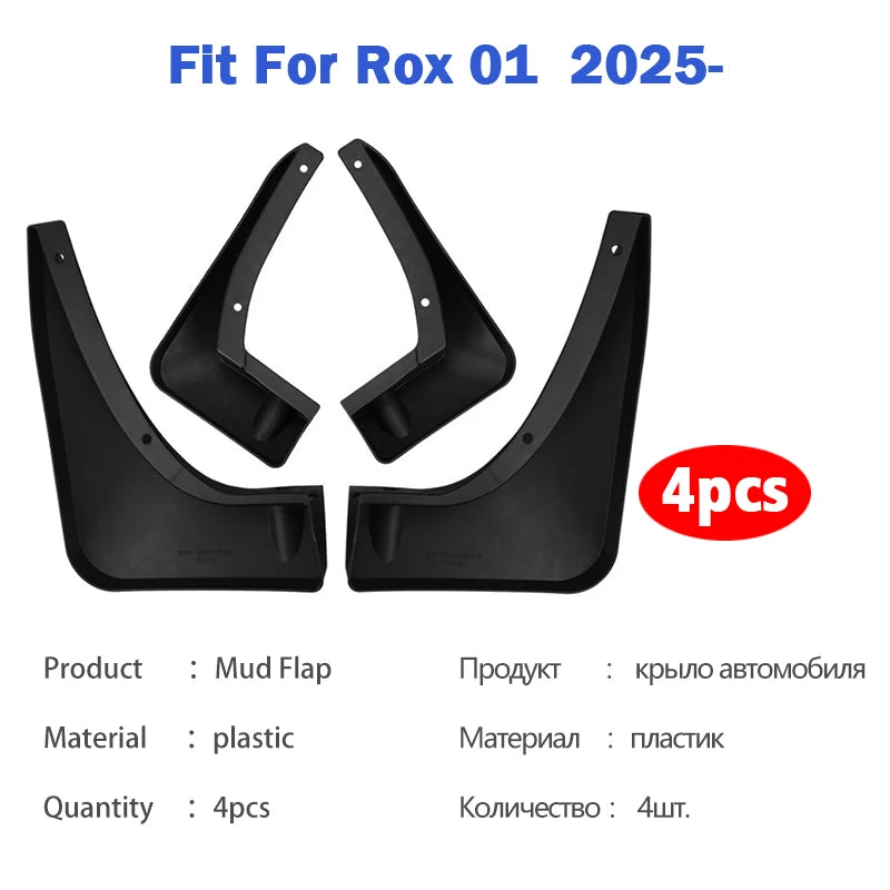 2025 2026 FOR NEW ROX 01 Mud Flap Guards Splash Mudguard Fender Mudflaps Car Accessories Front Rear 4PCS