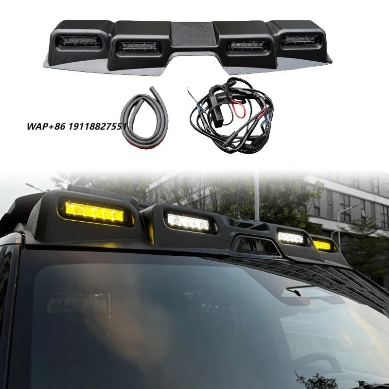 New Design Car Roof Spoiler With Four Spotlight LED Roof Light Spoiler for BYD Fangchengbao Ti7 Accessories