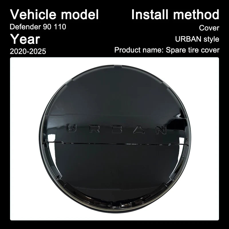 Urban style Spare Wheel Cover for Land Rover Defender 90 110 130 2020-2025 ABS Premium Exterior Decoration Accessories