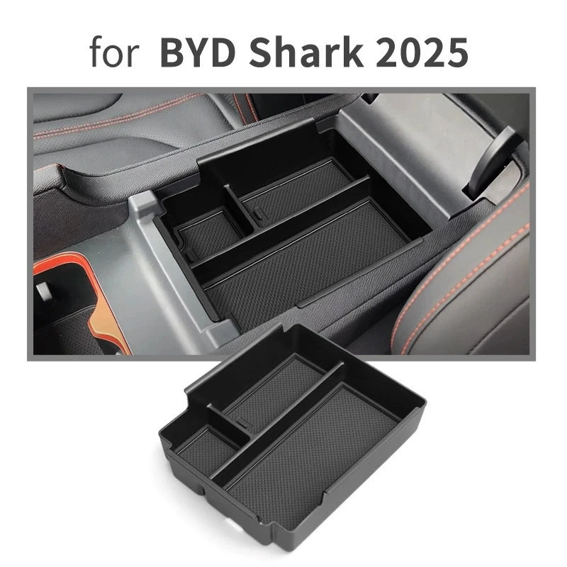 Center Console Storage Box Compatible with BYD 2024 Shark Pickup Truck, Car Organizer Tray for Armrest