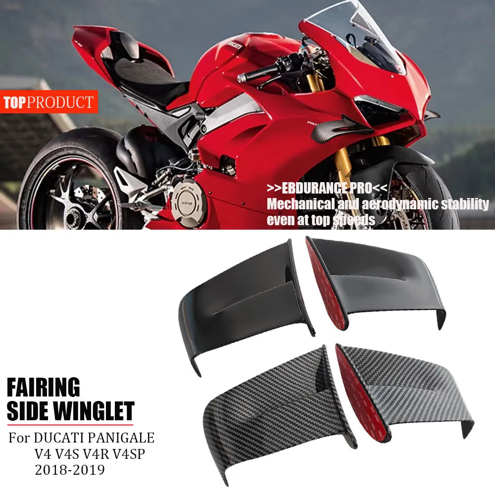 For Ducati Panigale V4 V4S V4R 2018 2019 Motorcycle Fairing Kit Modified Spoiler Accessories Side Panel Fixed Wing Aerodynamics