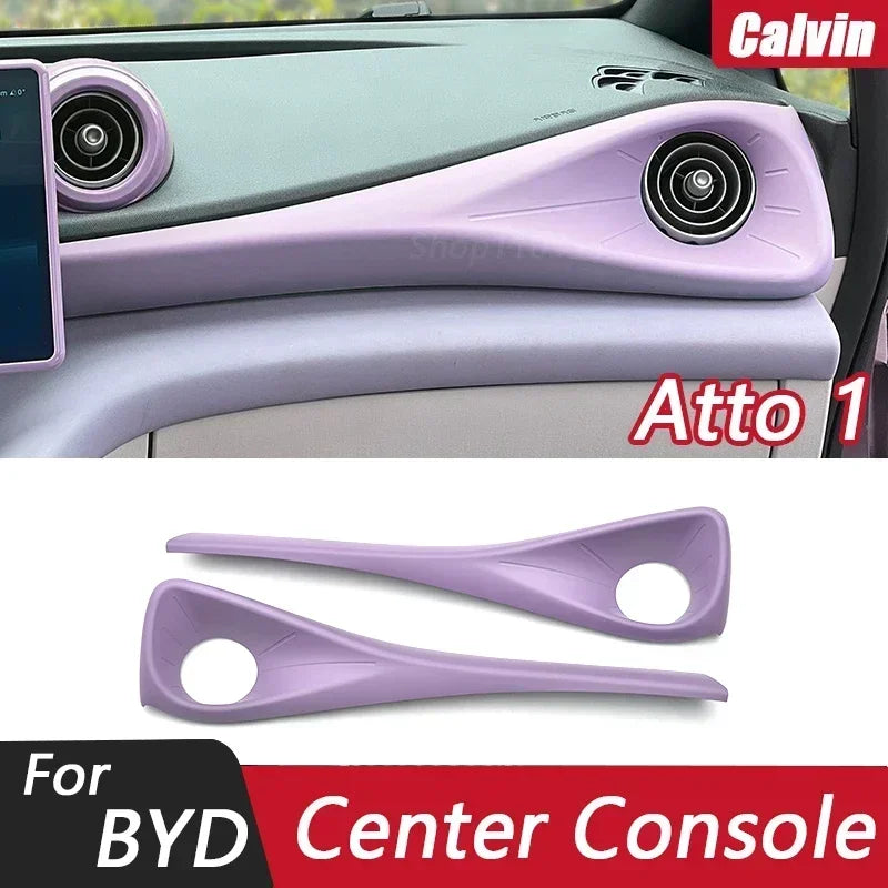 For 2023 BYD Dolphin Atto 1 Air Conditioning Outlet Anti-reflective Center Console Decoration Paste Car Interior Color Changing