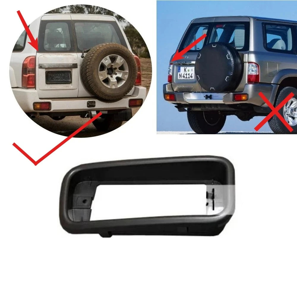 L or R Rear Bumper Lamp Cover for Nissan Patrol Y61 Light Frame Not for Y61 Gr Bumper Cover Turning Lamp Cover