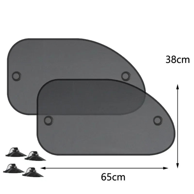 1Set Black Window Curtain Side Glass Mesh Sunshades Accessories Auto Front Rear Car Window Sunshade Cover Sun UV Protection