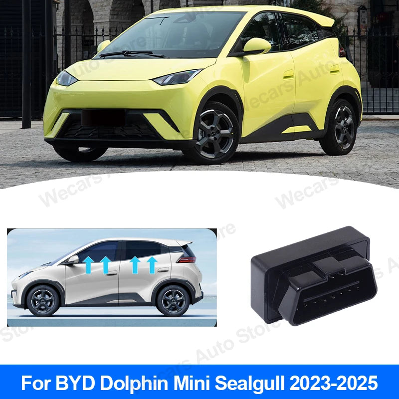 For BYD Seagull Dolphin Mini Dolphin Surf ATTO 1 2023-2025 Car Window Lift OBD Control One-button Window Lifter Car Accessories