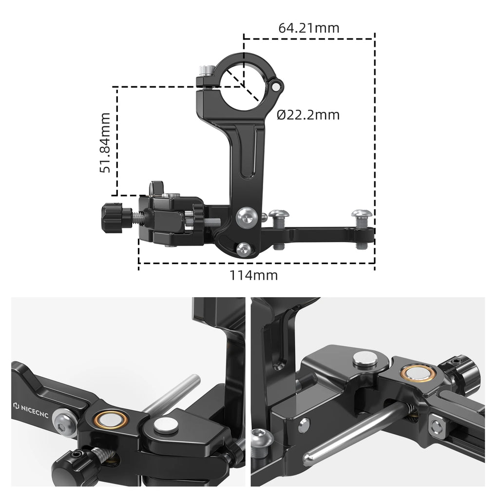 Universal For KTM 690 Enduro R Husqvarna 701 Supermoto 22mm Handlebar Left Thumb Brake Assembly For Yamaha Tenere 700 XTZ07 T700