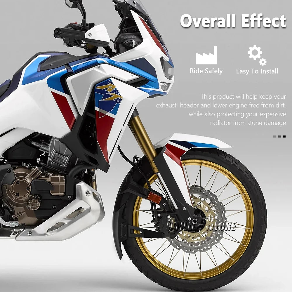 Front Fender For Honda CRF1100L CRF1000L CRF 1100 1000 Africa Twin Adventure Sports Black Mudguard Extension Splash Extender