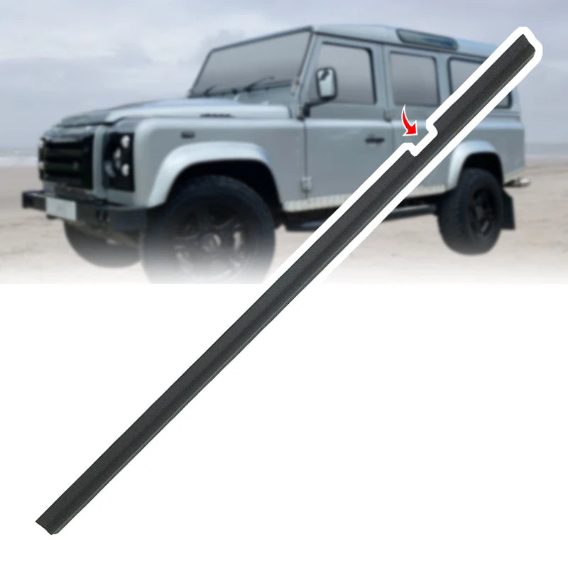 Window Glass Rubber Waist Seal Strip Total 8 Pieces Rear + Front + Right + Left + Inner + Outer For Land Rover Defender 110 87-