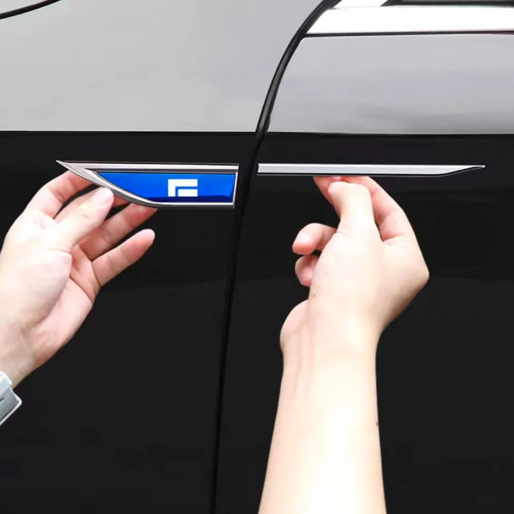 Car Leaf Panel Side Stickers Body Metal Stickers Personalized Sports Decoration For 2024 2025 BAIC JISHI Polestones 01 ROX 01
