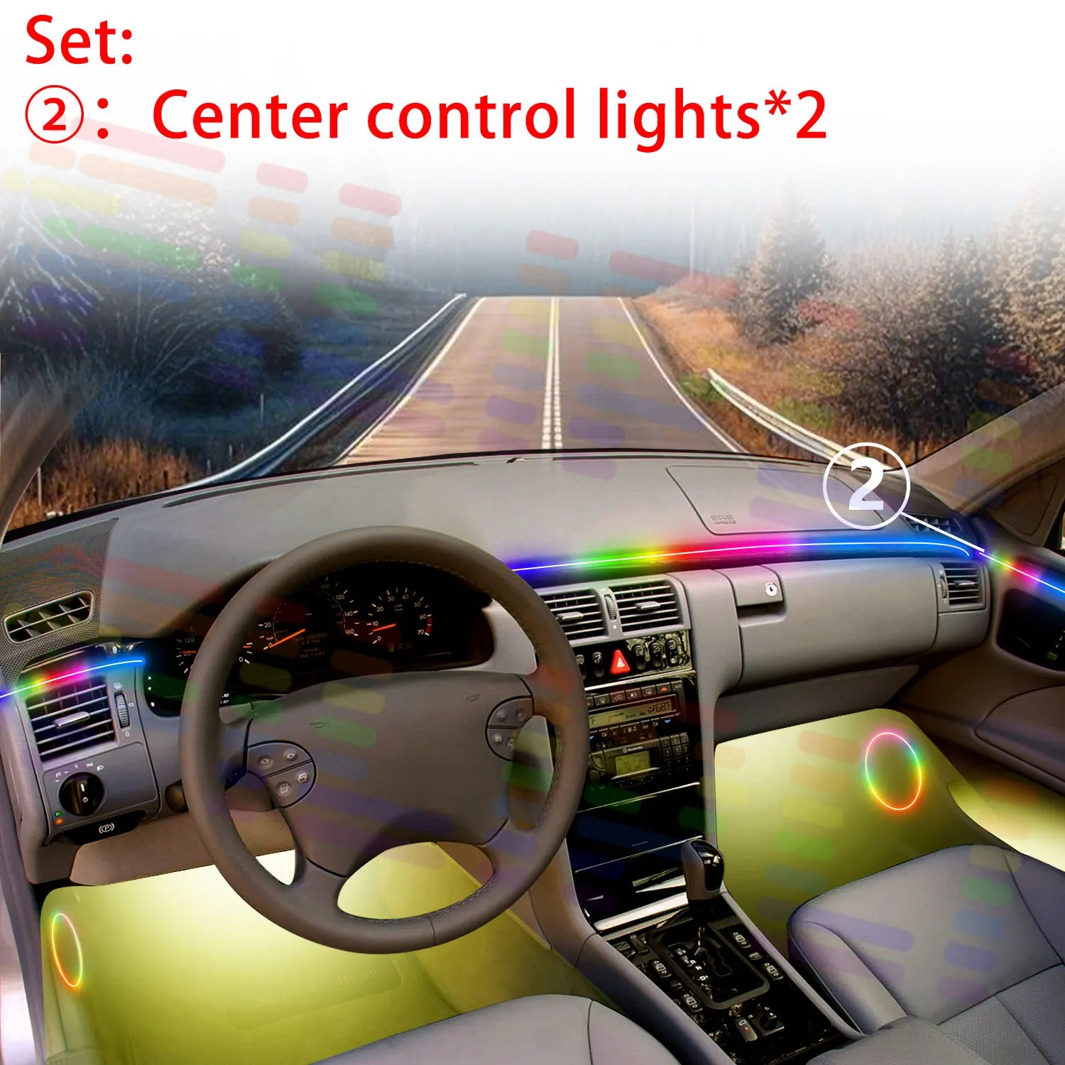 For BYD Seagull 2024 2025 2026 EQ Dolphin Mini 2/24 in 1 Car Atmosphere Light Lamp RGB Shade Ensemble Streamer Atmosphere Set