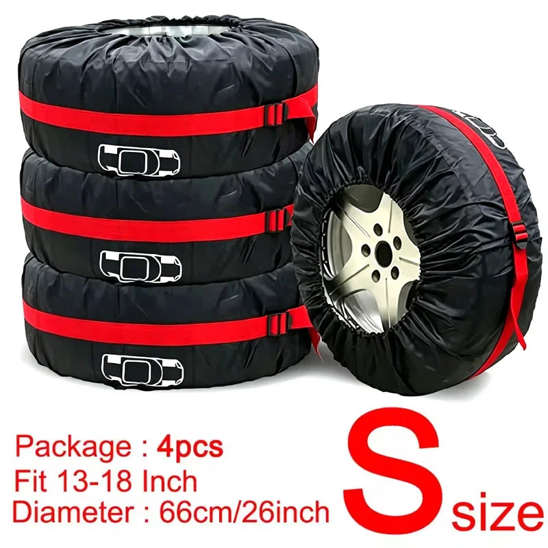 For Toyota Camry Corolla RAV4 Hilux Fortuner Yaris Land Cruiser 4PCS Car Tire Cover Spare Wheel Dustproof Protector