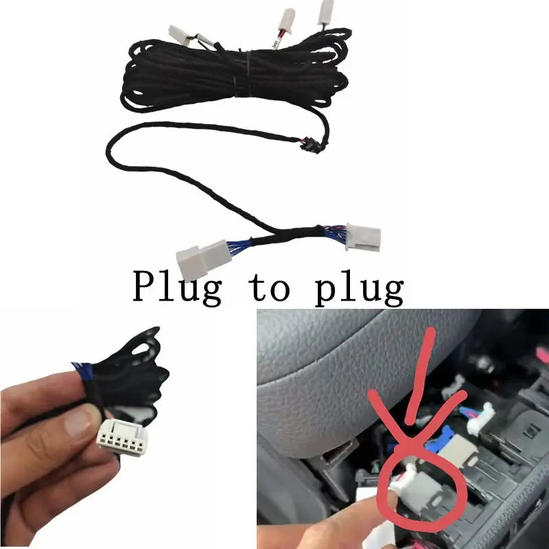 4PCS LED Car Interior Atmosphere Stripes Ambient Light Foot Light Decorative Ice Blue For Toyota Land Cruiser Prado LC250 J250