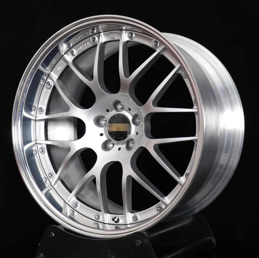 For BMW M2 M3 M4 E36 E46 E46, Mercedes Audi, Porsche 911 997 2-piece 18'' 19'' 5x112 5x120 Forged Wheels with Chrome Rims