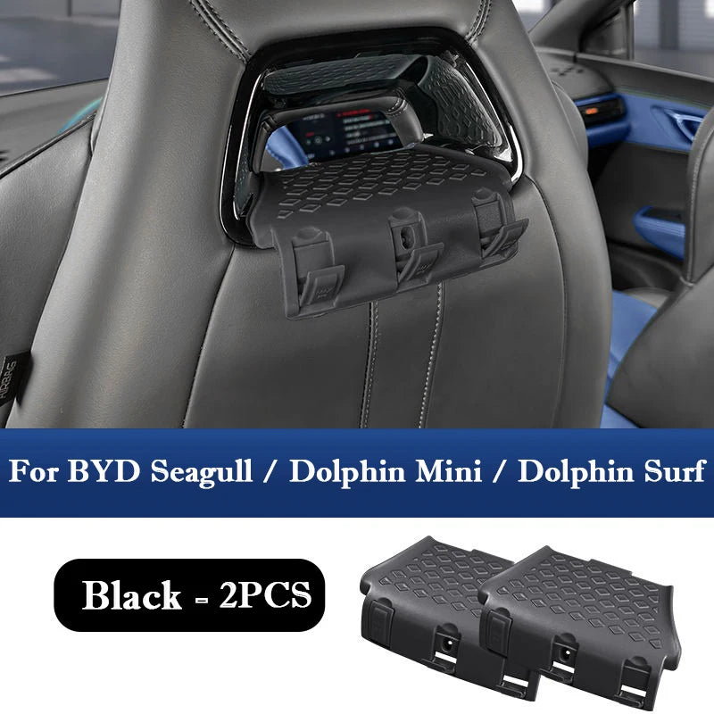 For BYD Seagull Dolphin Mini Surf Multifunctional Seat Back Rest Hook Hidden Storage Hooks Car Interior Organizer Accessories