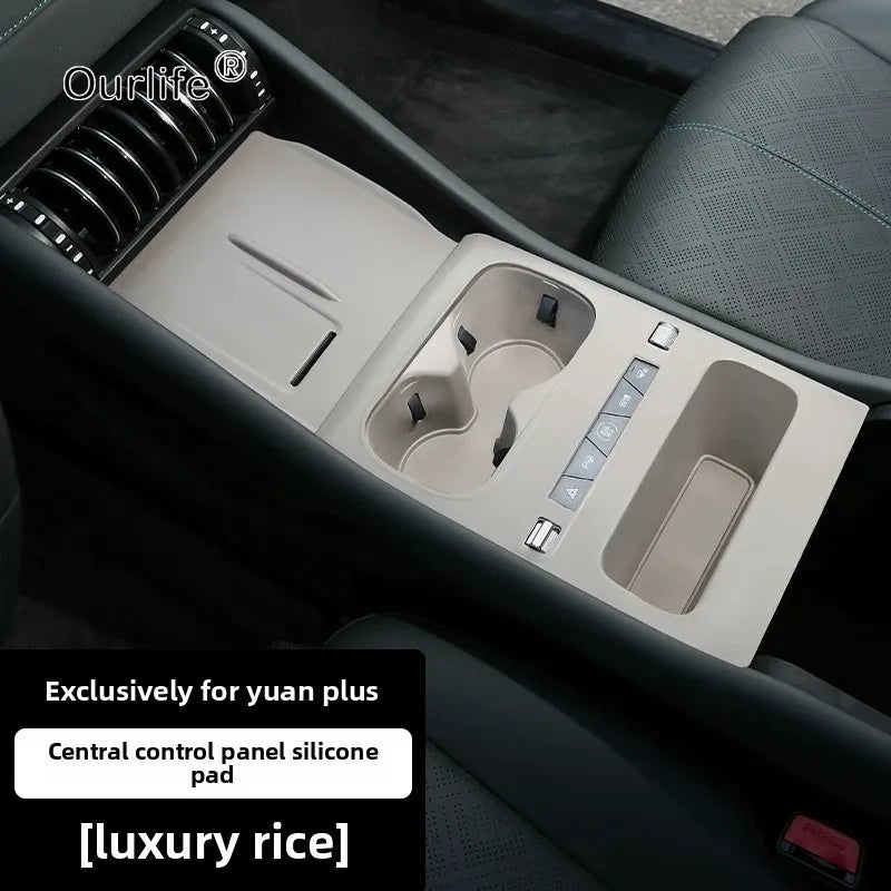 Center Console Silicone Pad,For BYD Atto 3 Evo Accessories 2026,Strong Anti-Slip Waterproof Splash-Proof Temperature-Resistant