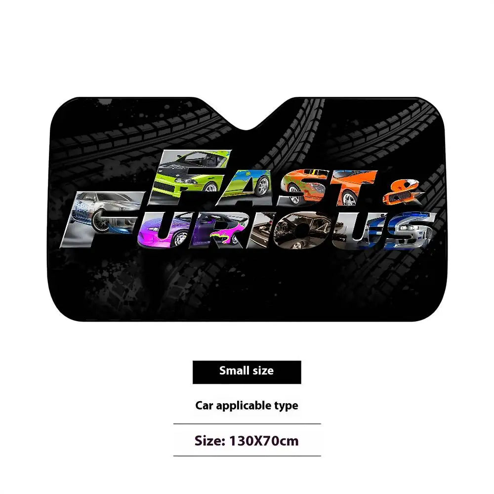 Cool The F-fast And The F-furious Stylish And Trendy Windshield Sunshade, Car Windshield Cover, Car Sunshade Curtain