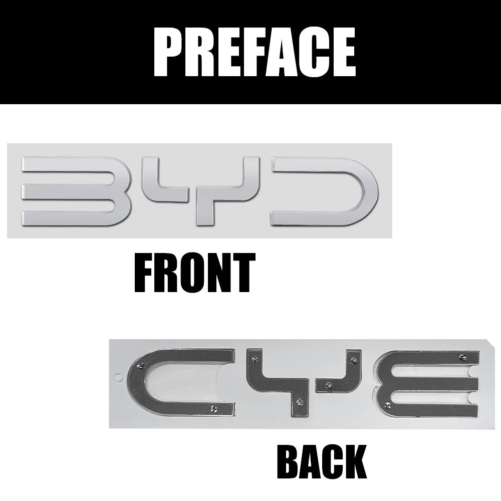 Car Styling Front Hood Bonnet Rear Trunk Cover Sticker Decor For BYD Atto 3 Yuan Plus Song Plus Seal Seagull Dolphin Sealion
