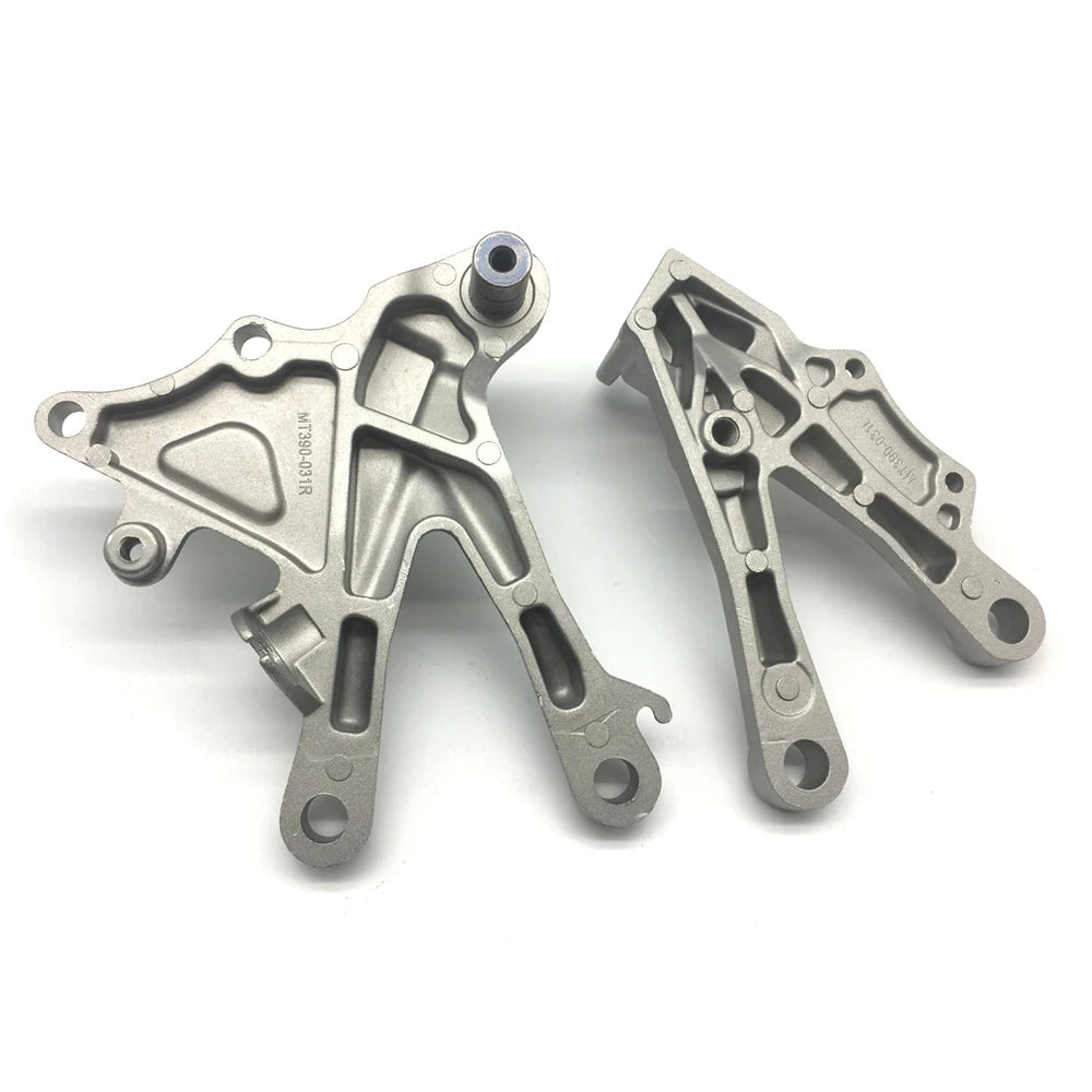 Silver Front Rider Foot Pegs Footrest Bracket For Kawasaki Ninja ZX10R 2006-2010