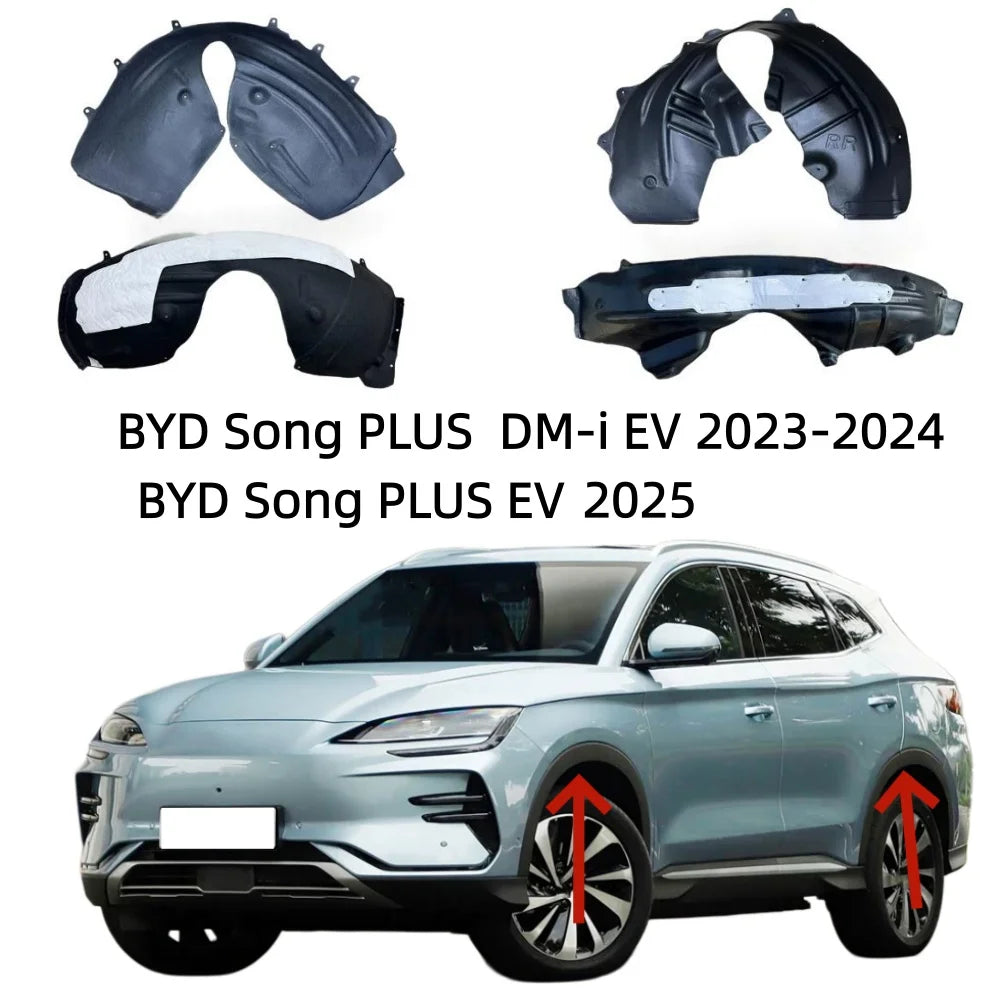For BYD Song PLUS (New Energy) DM-i EV front and rear wheel liner mudguard 2023-2025