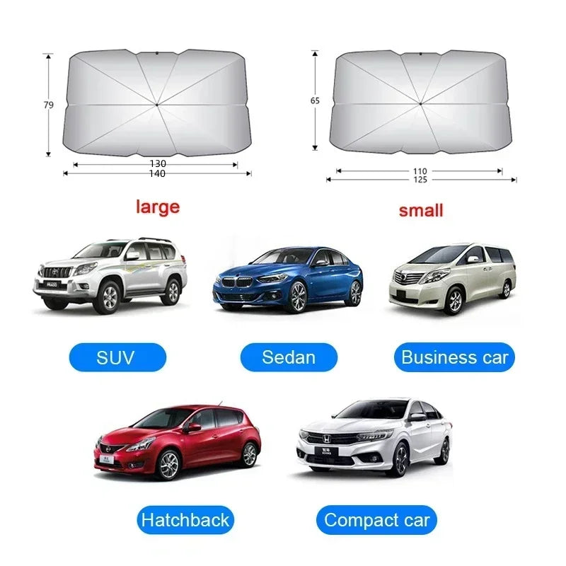 Car Sun Shade Protector Parasol Car Front Window Sunshade Covers Sun Protector Interior Windshield Protection Accessories