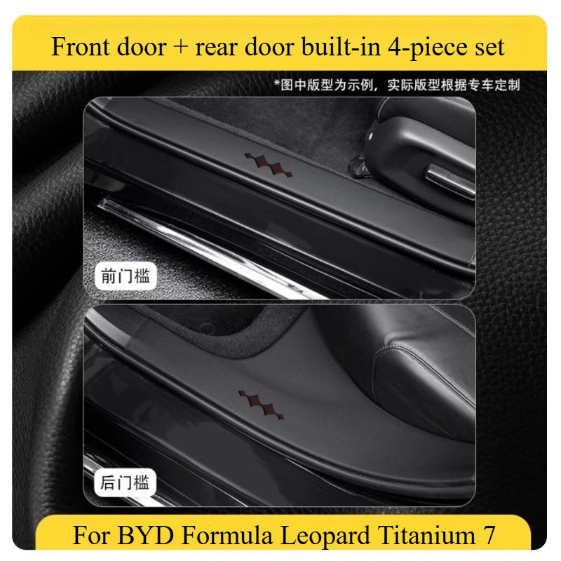 For BYD Formula Leopard Titanium 7 2025 2026 Car Pedal Threshold Protection Strip Anti Step Adhesive Upgrade Interior Supplies