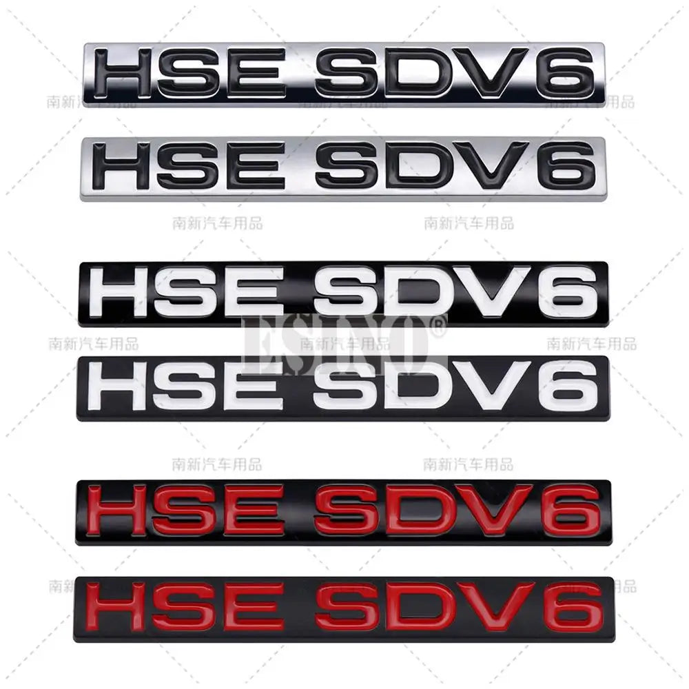 New 3D HSE SDV6 SDV8 ABS Adhesive Emblem Badge Decal for Land Rover Ranger Rover Voguese Defender